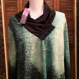 Azalea By Firmiana Cowl Neck Tunic